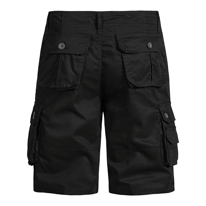 Men's Loose-Fit Multi-Pocket Shorts – Comfortable Cotton for Outdoor Adventure