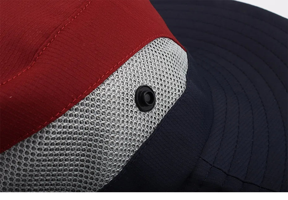 Adjustable Safari Sun Hat – Wide Brim UV Protection Summer Hat with Ponytail Hole