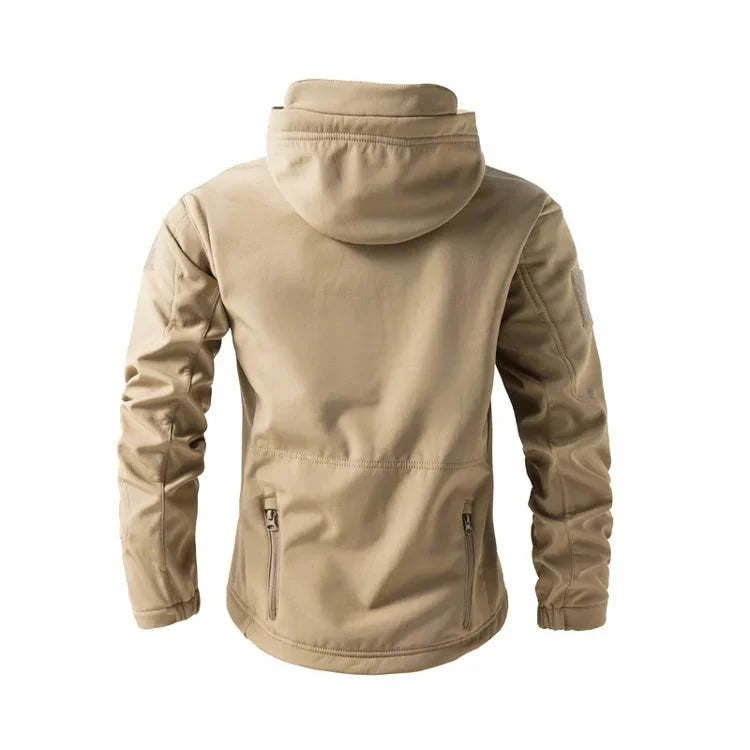 Soft Shell Tactical Jacket - Men’s Waterproof Fleece Hooded Coat