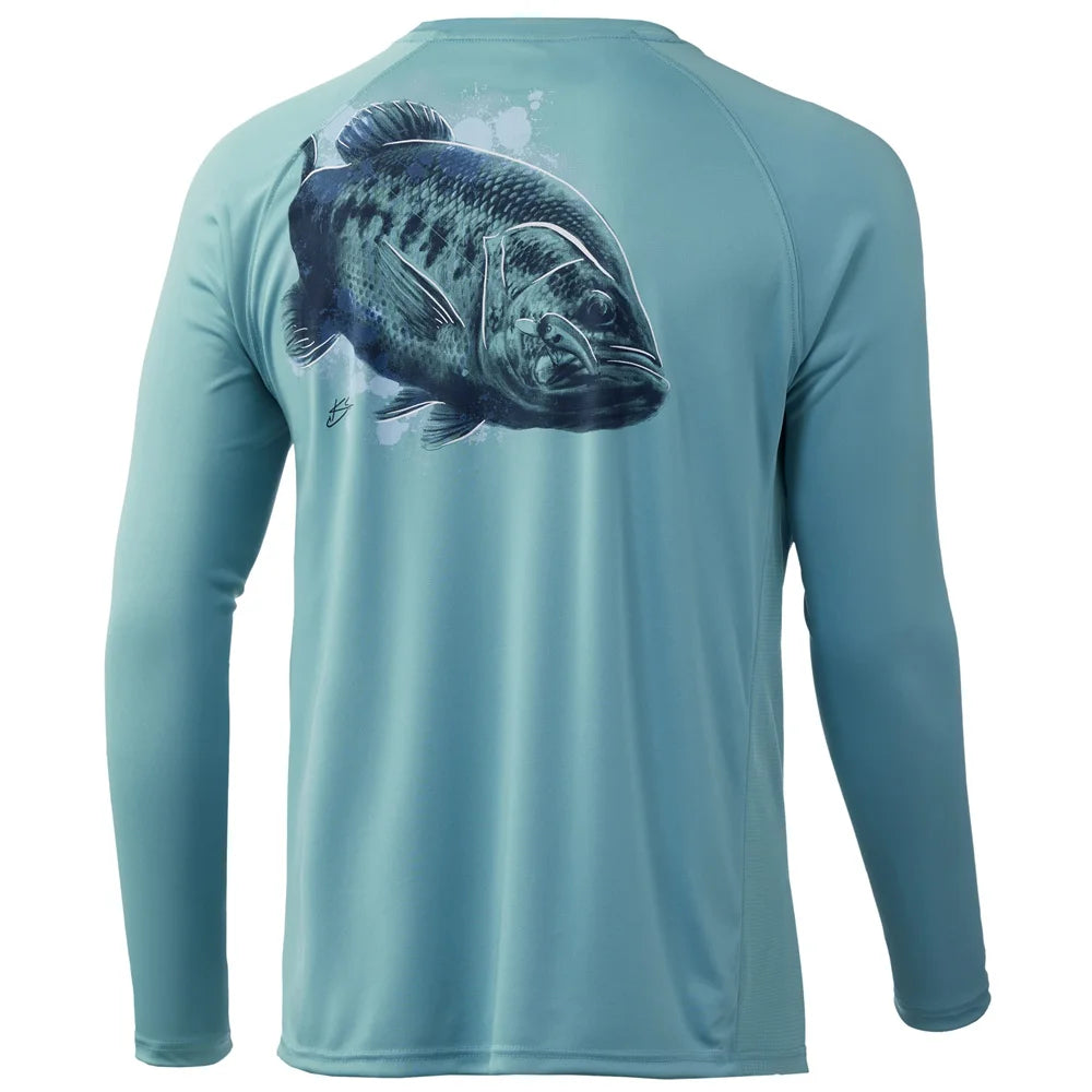 UPF 50+ Hooded Fishing Shirt with Fish Motif – Style Meets Performance