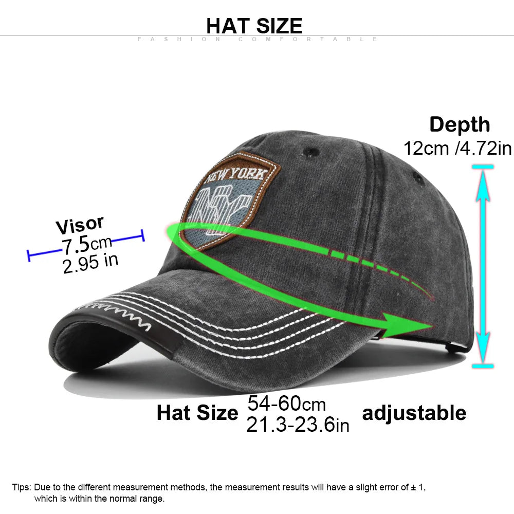 Retro-Style New York Snapback Baseball Cap