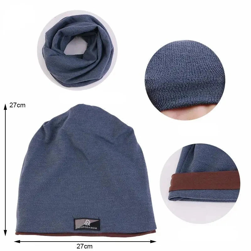 Unisex Autumn & Winter Cashmere Style Beanies – Cozy Double Layer Beanie