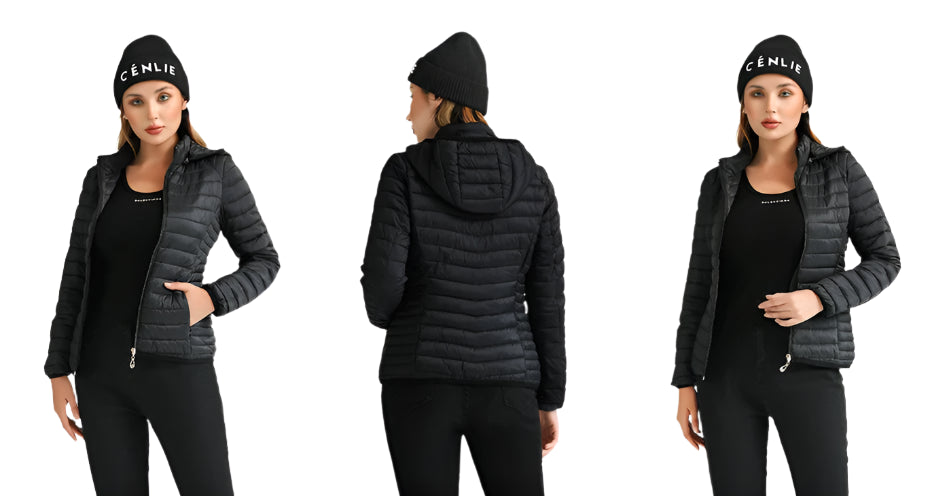 Women’s Lightweight Hooded Puffer Jacket – Warm, Waterproof & Stylish