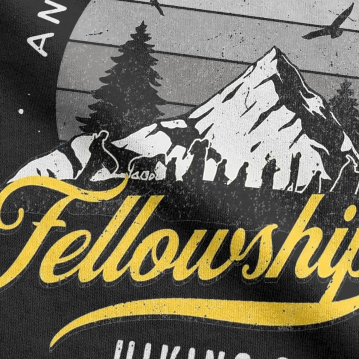 Men's Fellowship Hiking Co. T-Shirt – Pure Cotton Crew Neck for Adventure Lovers