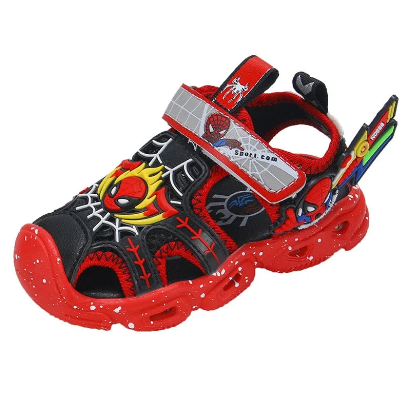 Disney Spiderman LED Sport Sandals – Cool & Comfy Summer Shoes for Boys