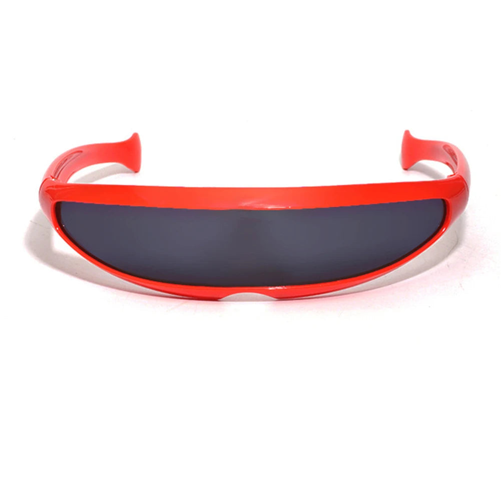 Futuristic Narrow Cyclops Sunglasses – Bold UV400 Mirrored Eyewear