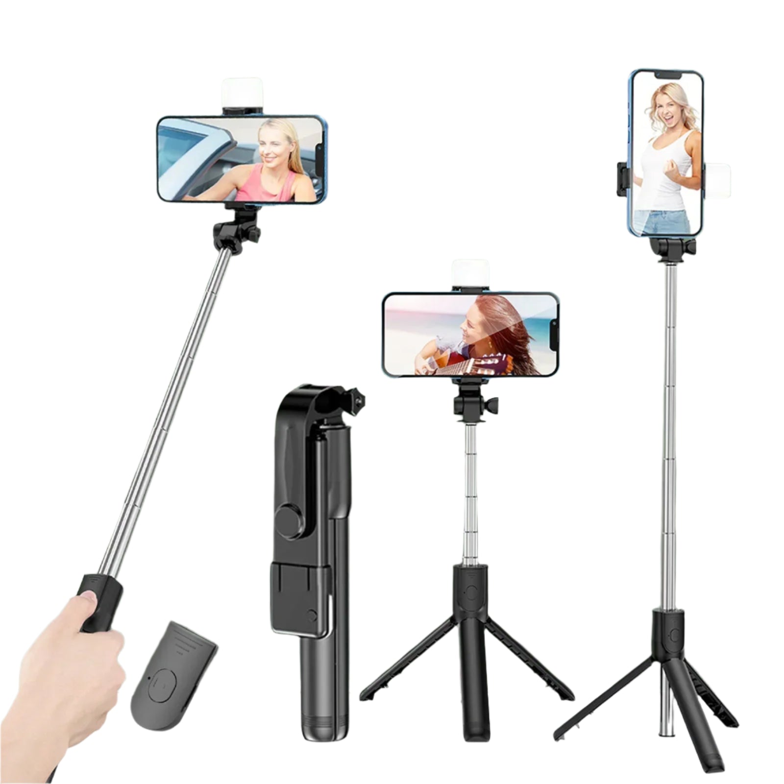 Telescopic Selfie Stick & Portable Tripod with Bluetooth Remote (700mm)