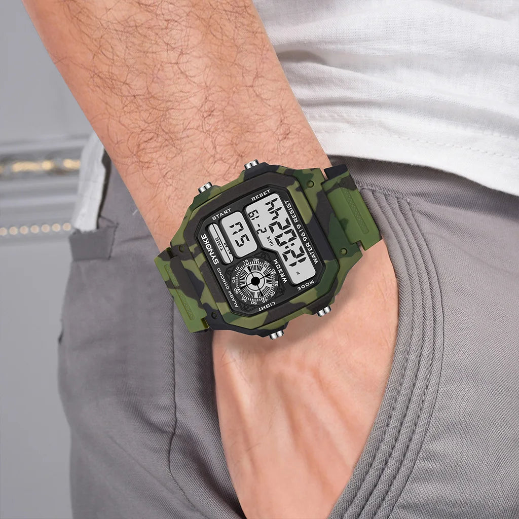 Outdoor Military Digital Watch for Men – Rugged, Fashionable & Multifunctional
