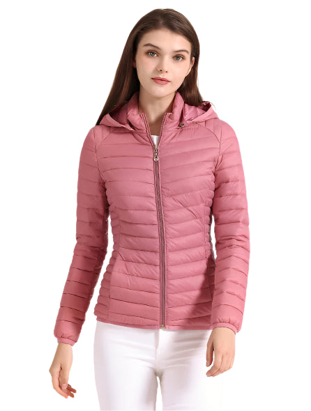 Women’s Lightweight Hooded Puffer Jacket – Warm, Waterproof & Stylish
