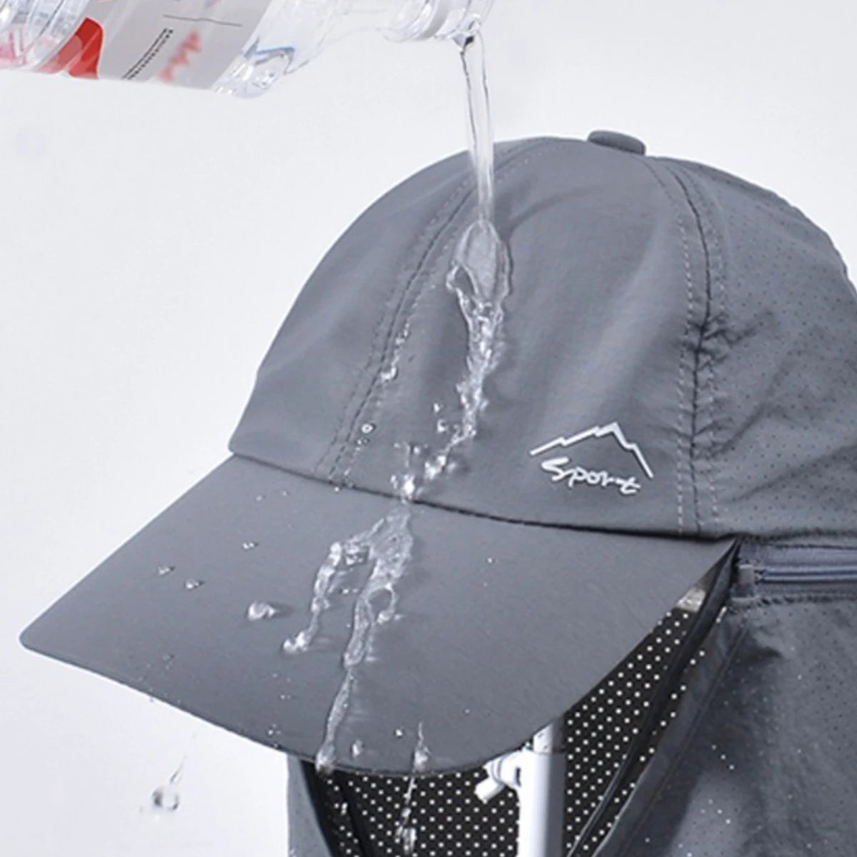 Men’s Quick-Drying Baseball Cap with Detachable Neck Protection – Ultimate Sun Protection with UPF 50+