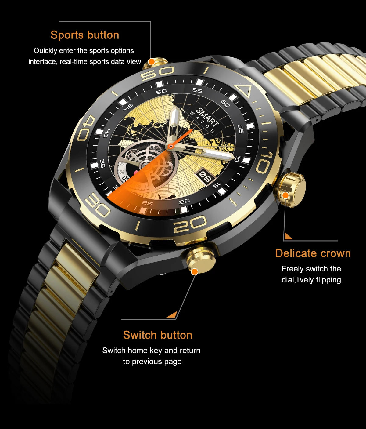 Men's Z91 Pro Max Smart Watch – HD Screen & AI Voice Assistant