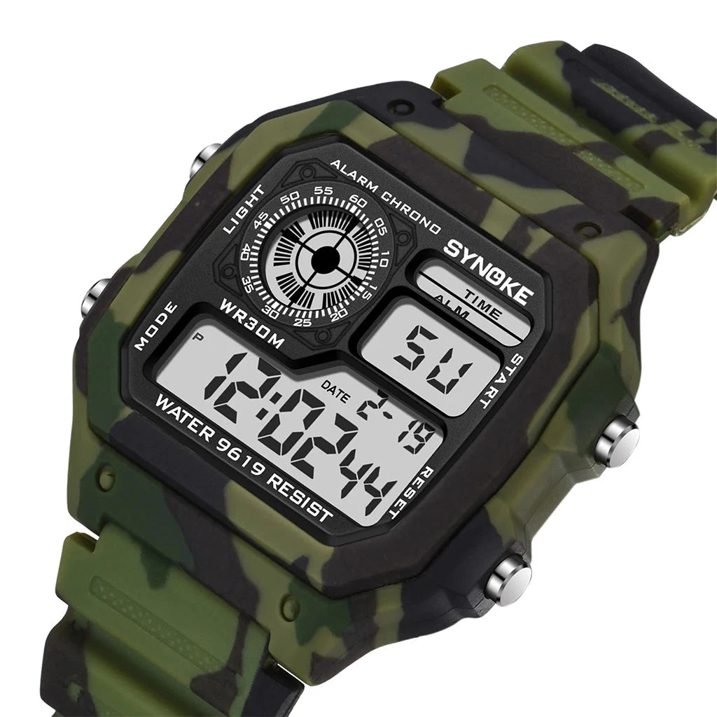Outdoor Military Digital Watch for Men – Rugged, Fashionable & Multifunctional