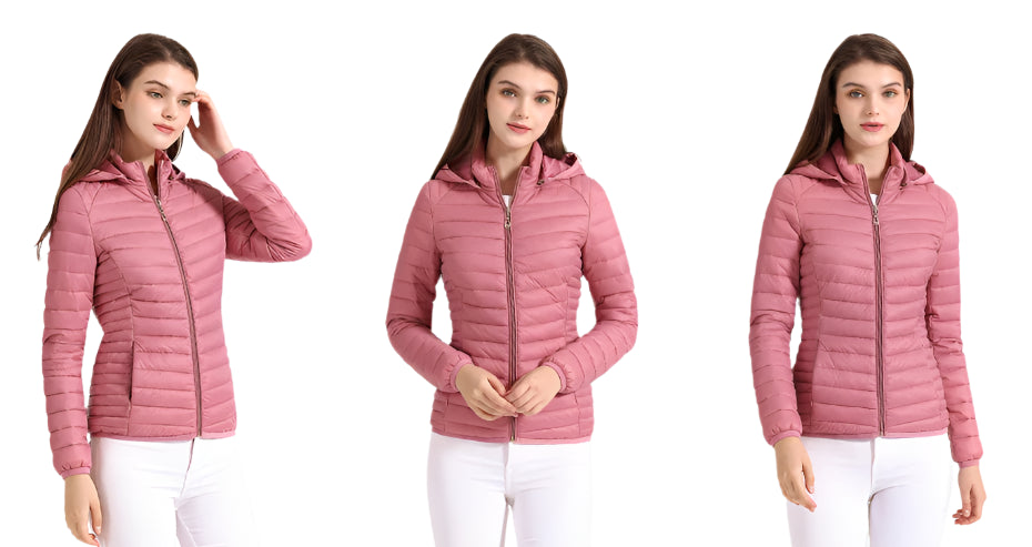 Women’s Lightweight Hooded Puffer Jacket – Warm, Waterproof & Stylish