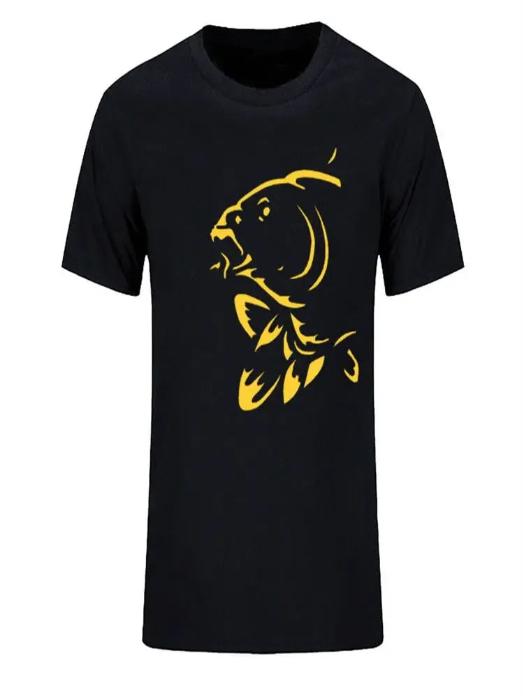 Stylish Silhouette Carp Sports T-Shirt | Summer Fishing & Leisure Tee