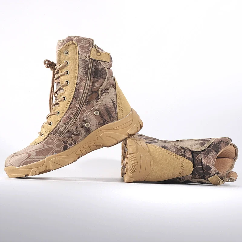 High-Top Tactical Boots – Camouflage & Durable for Outdoor Adventures