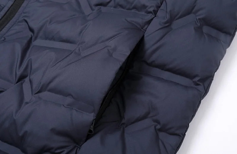 Men's White Duck Down Thick Windproof Puffer Jacket