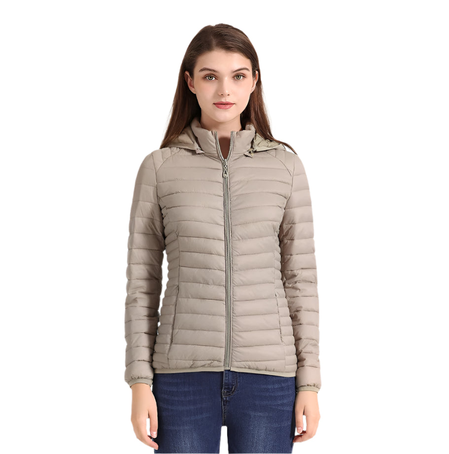 Women’s Lightweight Hooded Puffer Jacket – Warm, Waterproof & Stylish