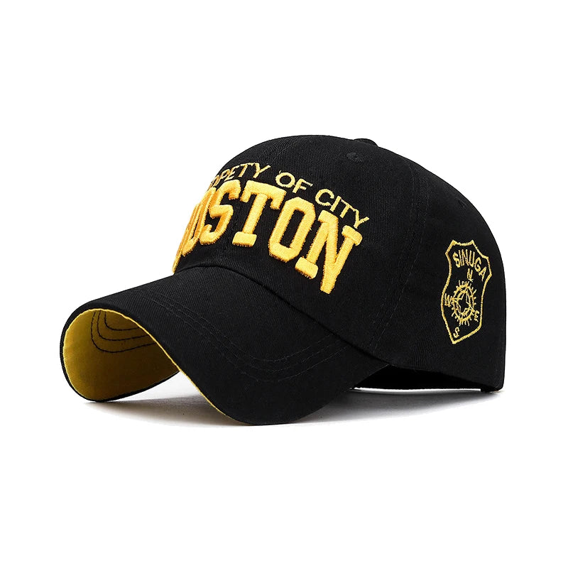 City of Boston Baseball Cap – Unisex Cotton with 3D Embroidery
