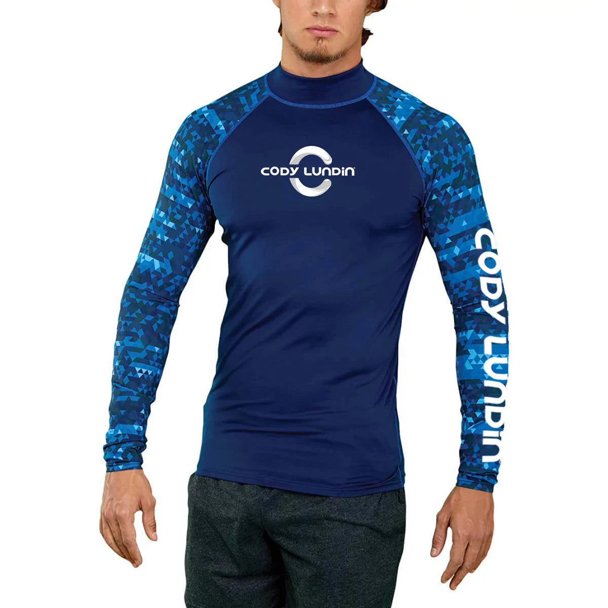 Cody Lundin Branded Men's Wicking UV Protection Men's UPF 50+ Turtleneck Sports Shirt