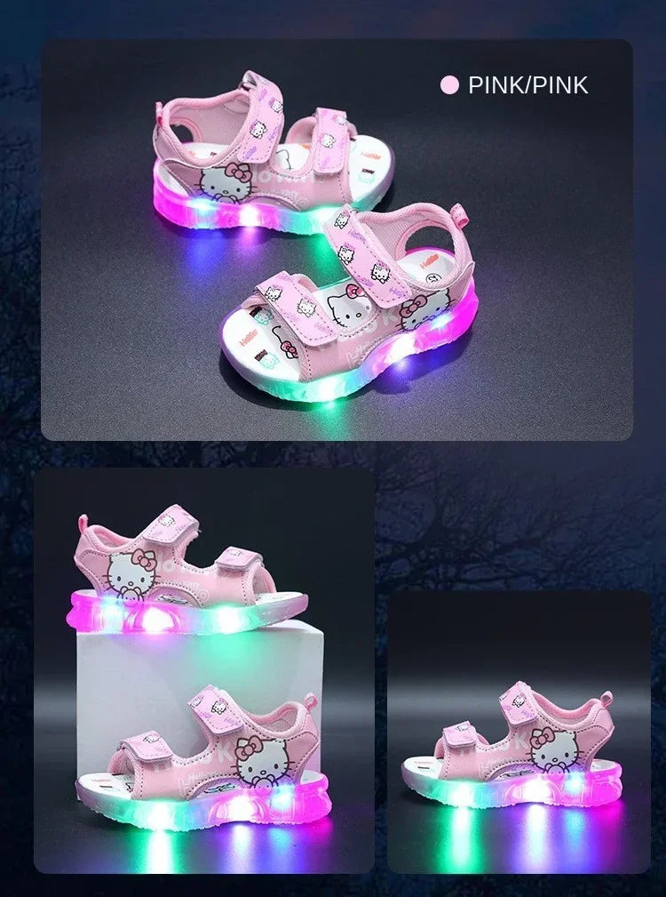 Hello Kitty LED Light Sandals – Cute & Comfy Summer Shoes for Toddlers