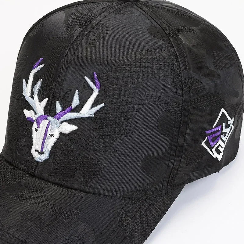 Unisex Luxury Embroidered Baseball Cap - Deer Motif