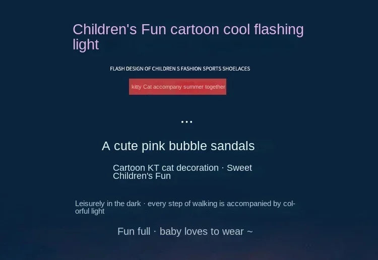 Hello Kitty LED Light Sandals – Cute & Comfy Summer Shoes for Toddlers