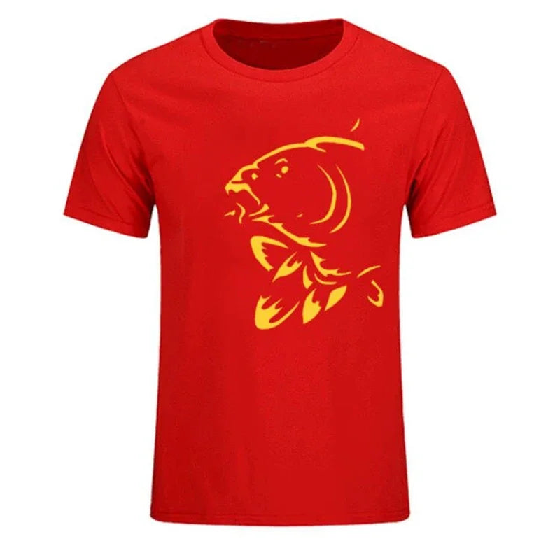 Stylish Silhouette Carp Sports T-Shirt | Summer Fishing & Leisure Tee