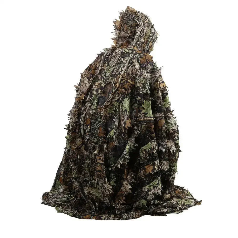 Forest style Camouflage Tactical Poncho – Perfect Concealment for Hunting & Wildlife Watching