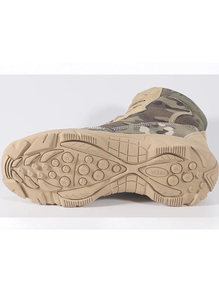 High-Top Tactical Boots – Camouflage & Durable for Outdoor Adventures