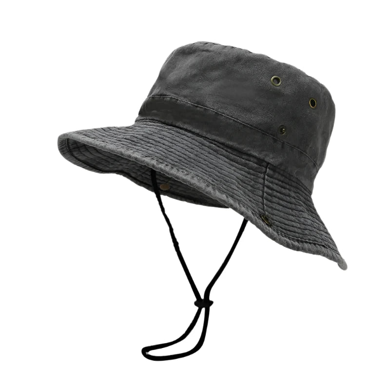 Unisex Cotton Solid Bucket Hat – Versatile Outdoor Sun Cap for Men and Women