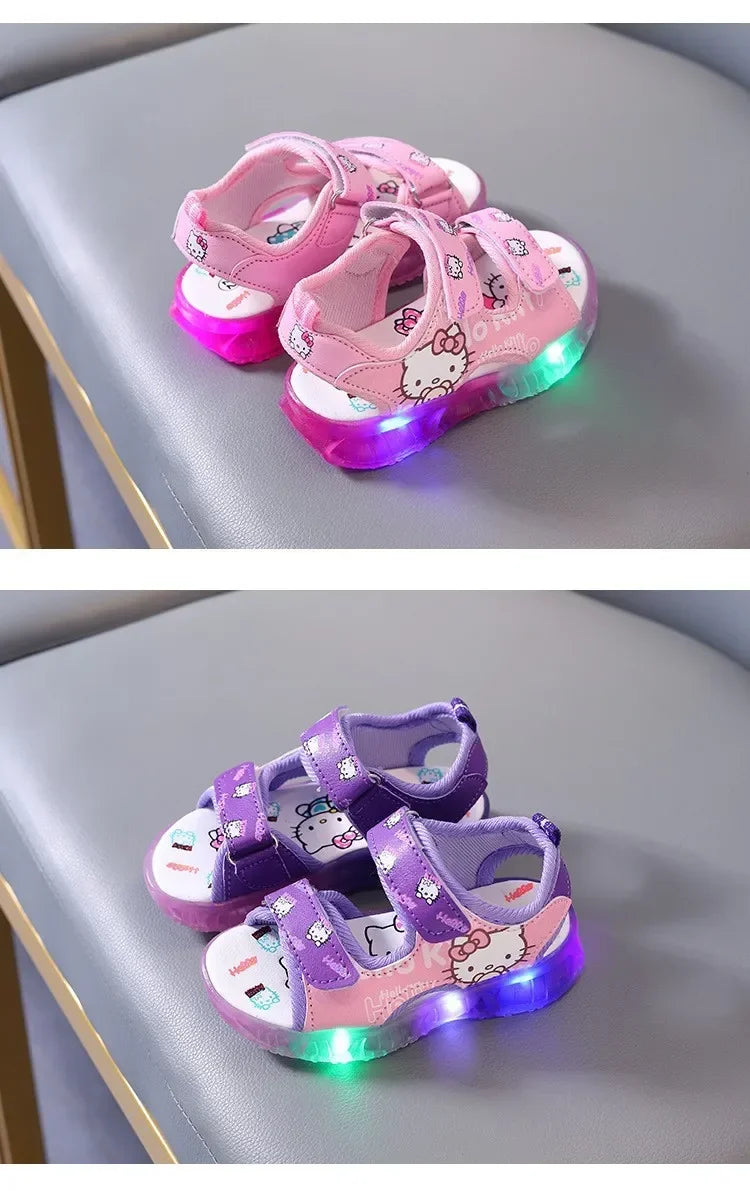 Hello Kitty LED Light Sandals – Cute & Comfy Summer Shoes for Toddlers