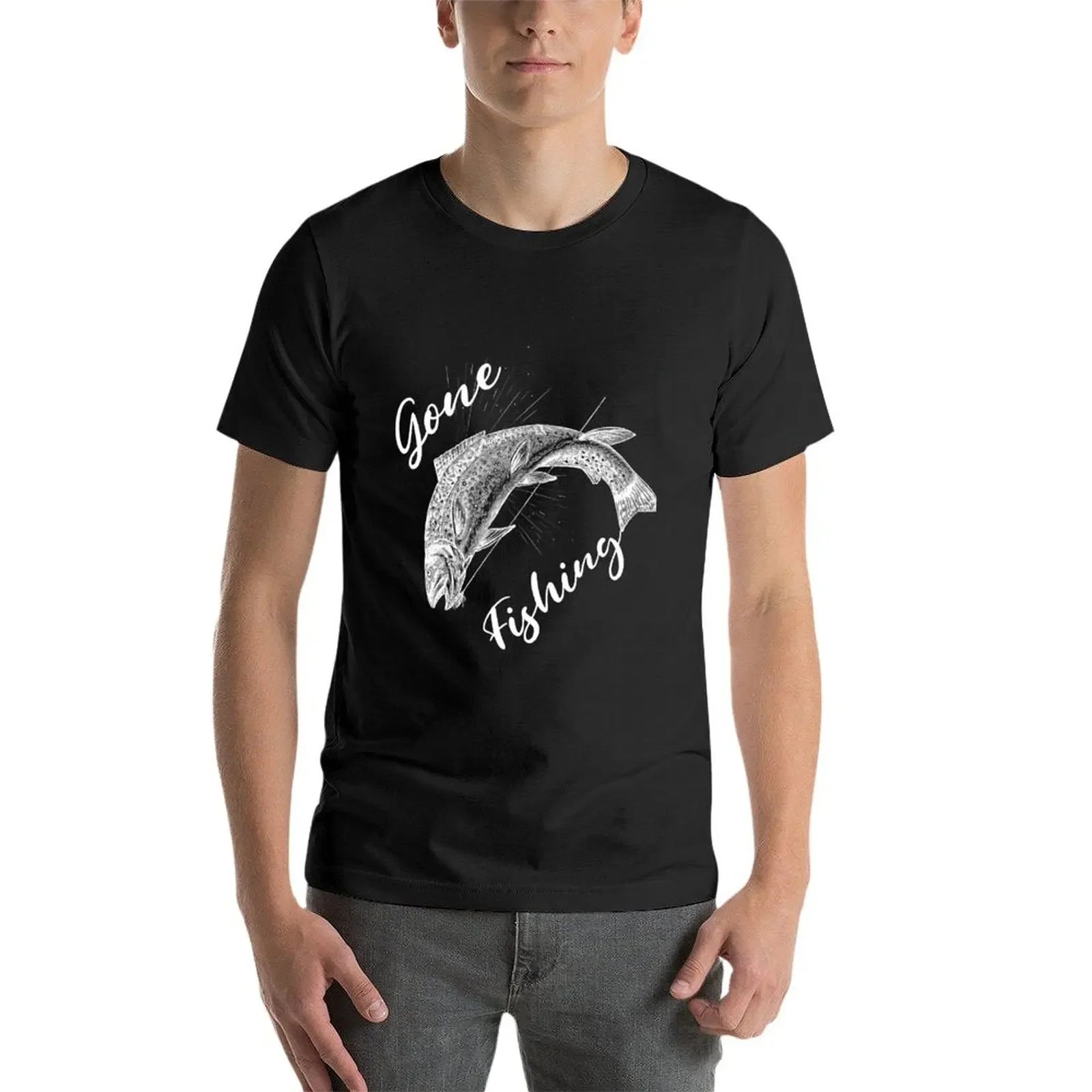 Gone Fishing T-Shirt,  Casual Tee for Fishing Fans