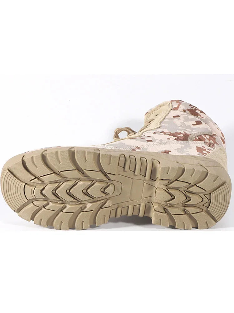 High-Top Tactical Boots – Camouflage & Durable for Outdoor Adventures