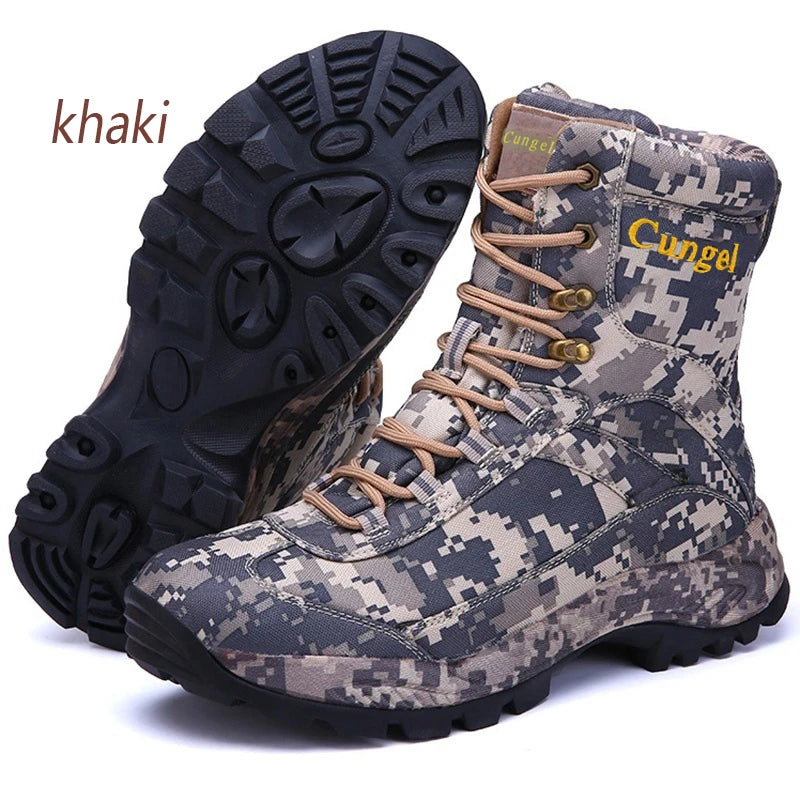 Men's Camouflage Hunting Boots – Lightweight, Waterproof, and Durable