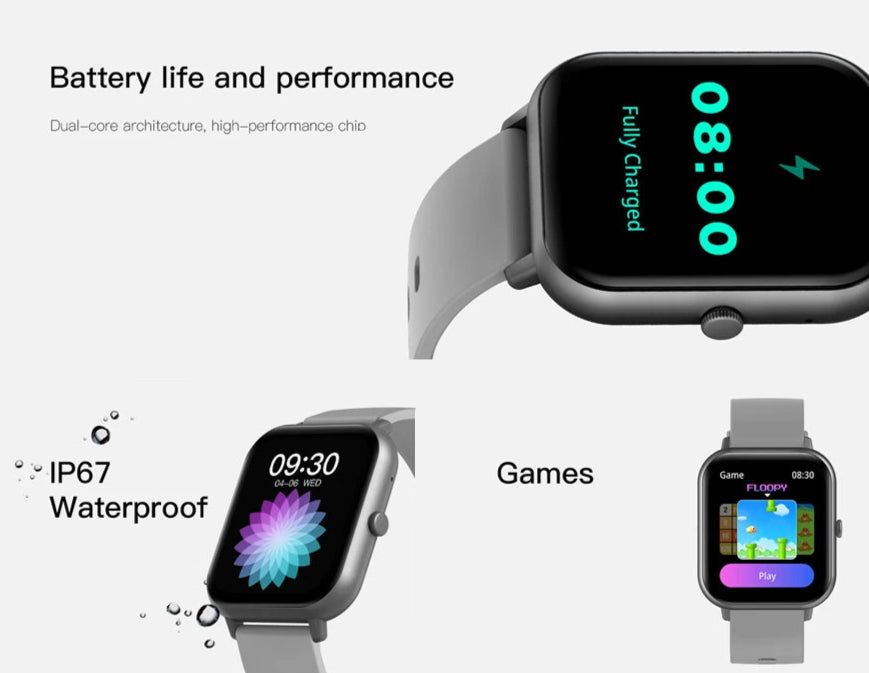 Smart Watch with Bluetooth Calling and Touch Screen – Stylish with Fitness Tracker for Women & Men