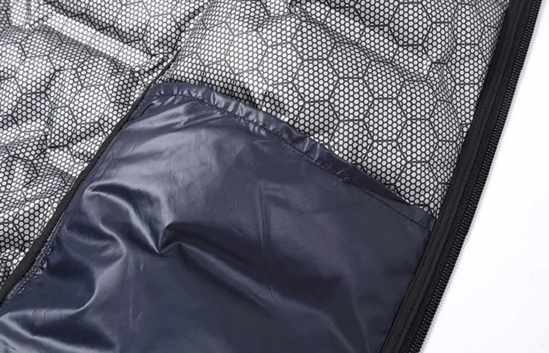 Men's White Duck Down Thick Windproof Puffer Jacket