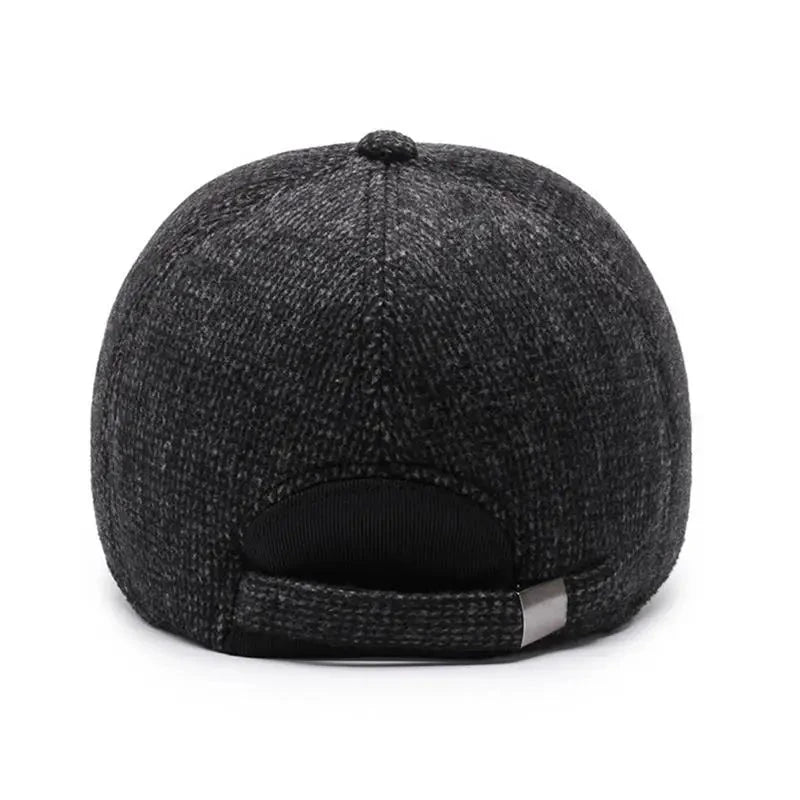 Ear Protection Woolen Peaked Cap – Warm & Stylish for Winter