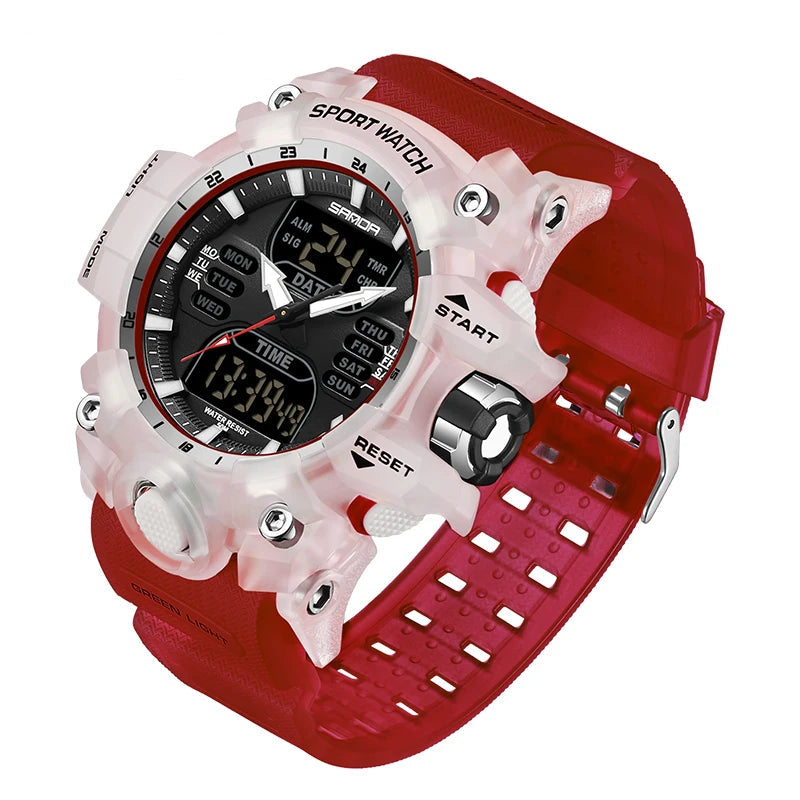Luxury G Style Men's Electronic Sports Watch – LED Analog Digital Military Chronograph