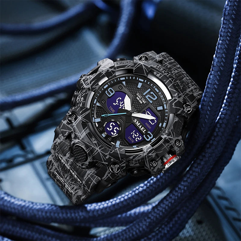 New Camouflage Military Watch – Outdoor Sport, Waterproof & Multi-Function