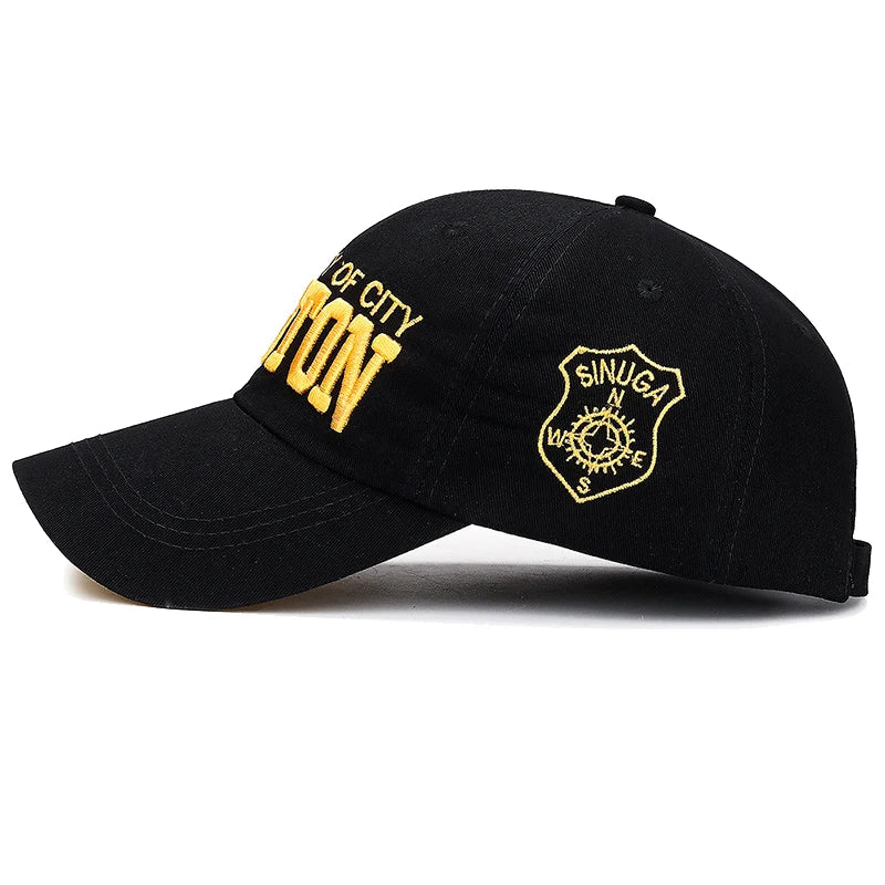 City of Boston Baseball Cap – Unisex Cotton with 3D Embroidery