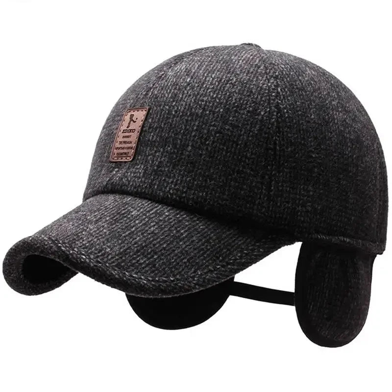 Ear Protection Woolen Peaked Cap – Warm & Stylish for Winter