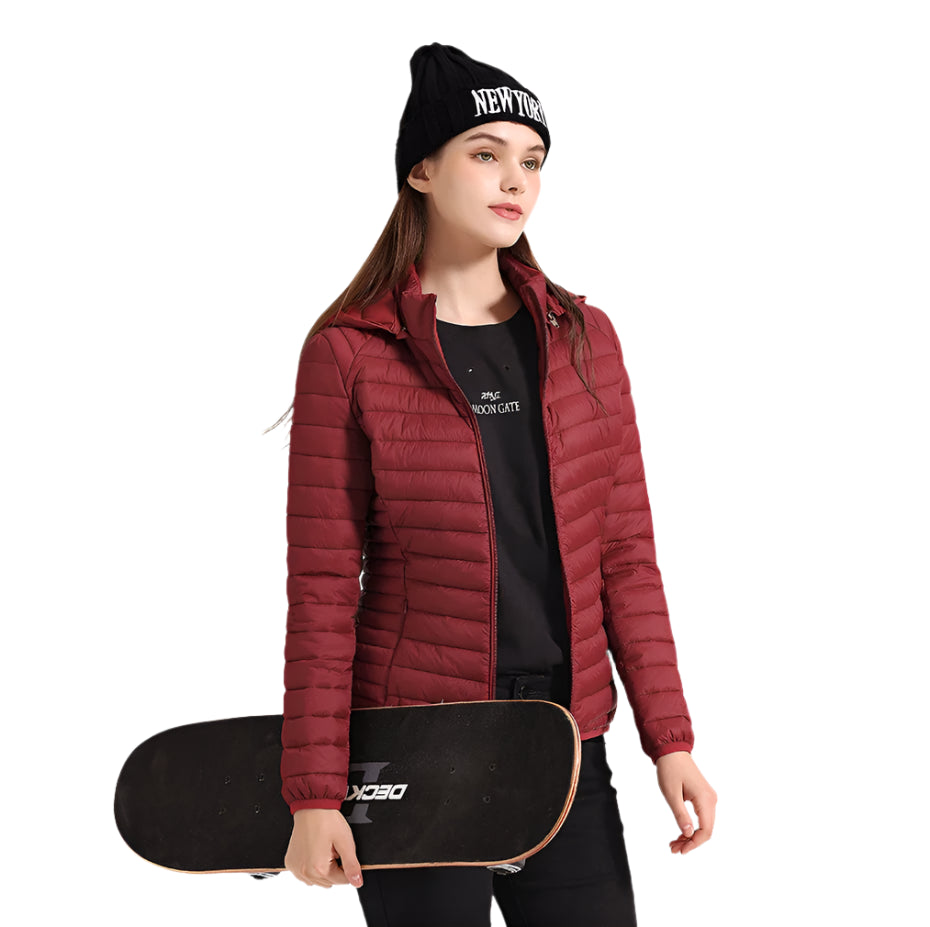 Women’s Lightweight Hooded Puffer Jacket – Warm, Waterproof & Stylish