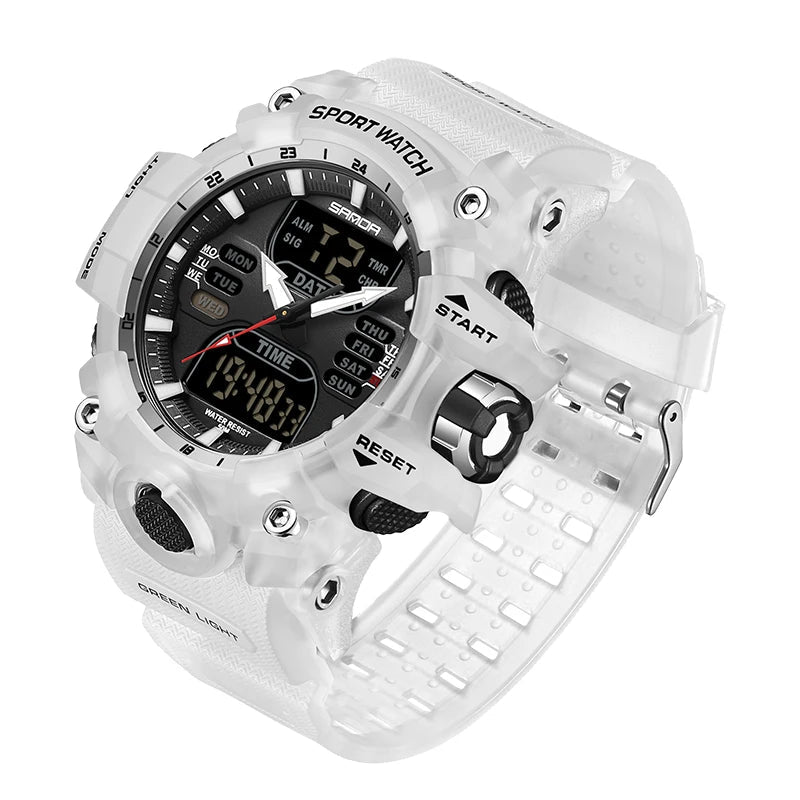 Luxury G Style Men's Electronic Sports Watch – LED Analog Digital Military Chronograph