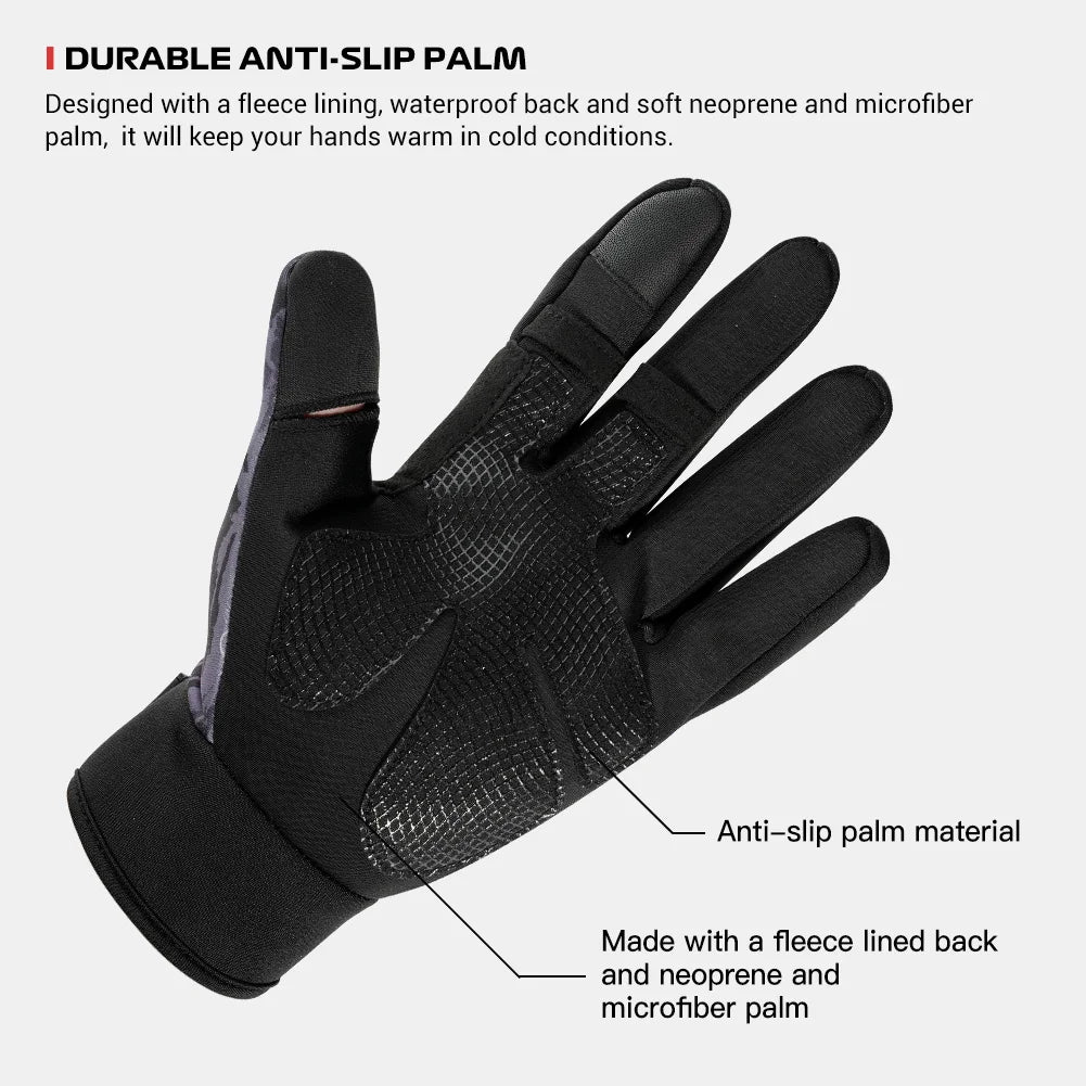 Unisex NOEBY Winter Fishing Gloves – Full Finger/Three Finger Anti-Slip Gloves