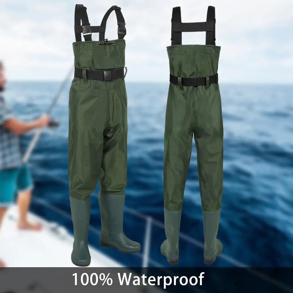 Lightweight Fishing Waders with Waterproof Boots