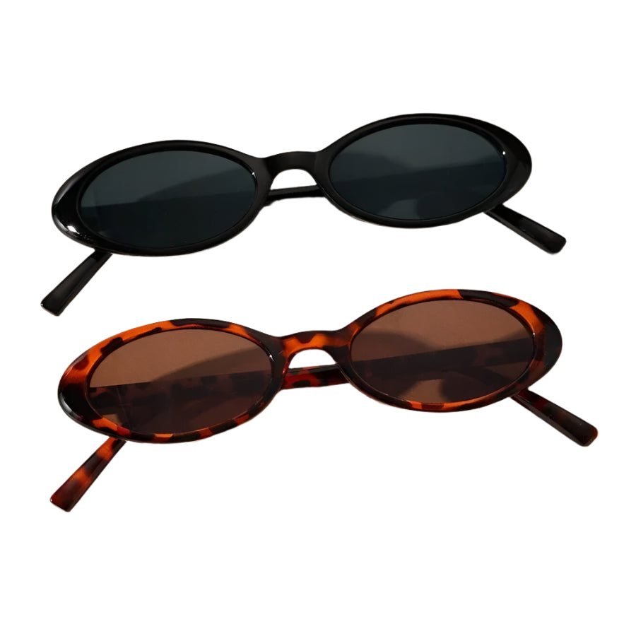 Sexy Small Oval Women's Sunglasses – Retro Chic with Leopard & Colorful Shades