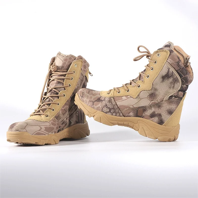 High-Top Tactical Boots – Camouflage & Durable for Outdoor Adventures