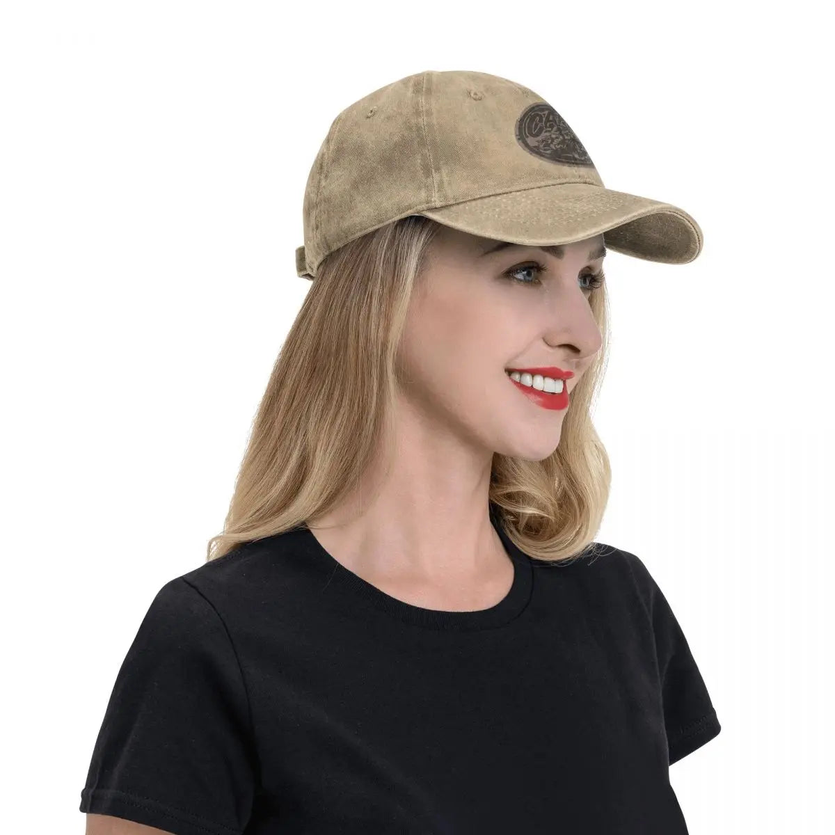 Unisex 'Café Motorcycle Racer' Baseball Cap – Classic Distressed Denim