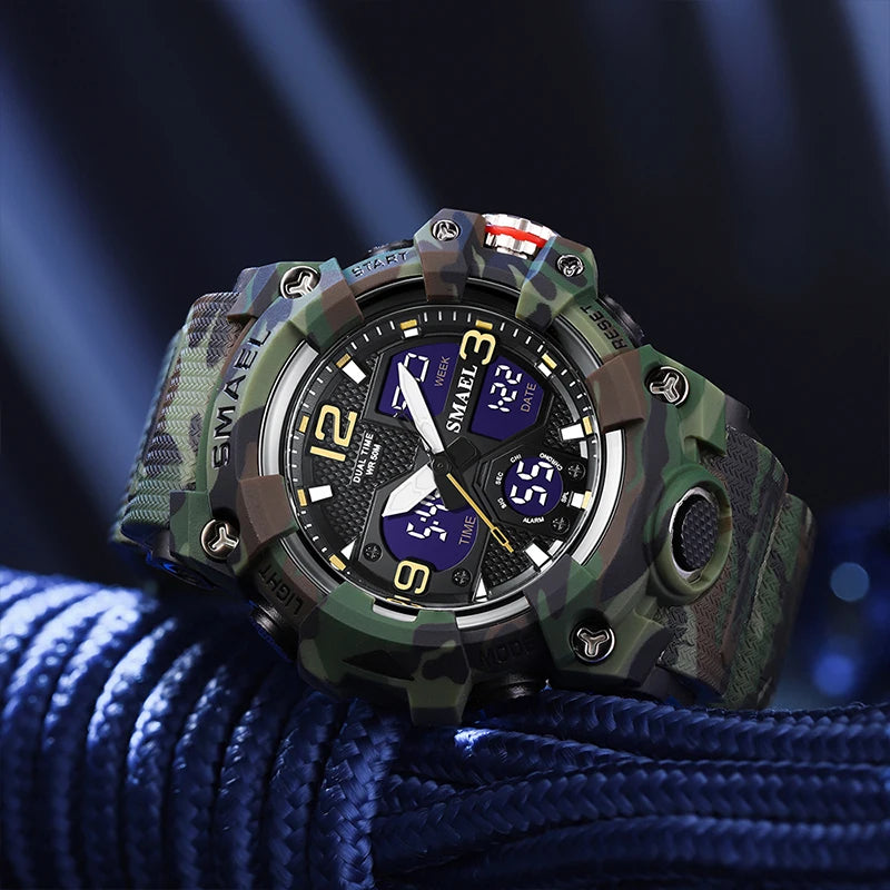 New Camouflage Military Watch – Outdoor Sport, Waterproof & Multi-Function