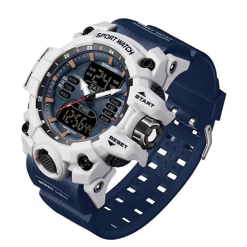 Luxury G Style Men's Electronic Sports Watch – LED Analog Digital Military Chronograph